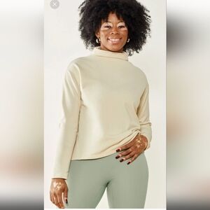 ADAY Like a Fleece Sweatshirt in Cream in Size M